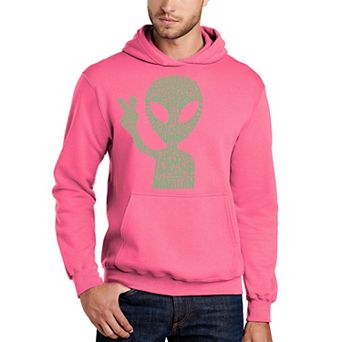 Peace Alien - Men's Word Art Hooded Sweatshirt