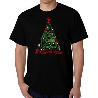 Holiday Christmas Tree - Men's Word Art T-Shirt