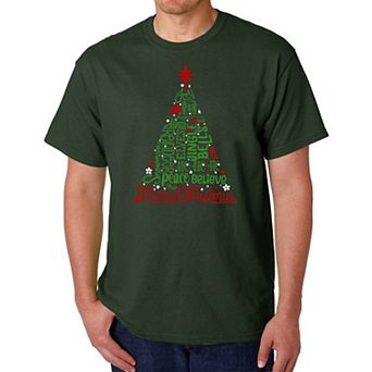 Holiday Christmas Tree - Men's Word Art T-Shirt