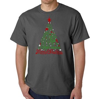 Holiday Christmas Tree - Men's Word Art T-Shirt