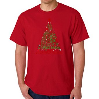 Holiday Christmas Tree - Men's Word Art T-Shirt