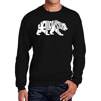 Yellowstone Bear - Men's Word Art Crewneck Sweatshirt