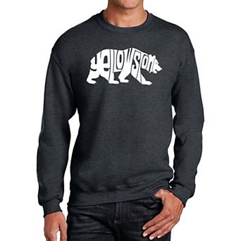 Yellowstone Bear - Men's Word Art Crewneck Sweatshirt