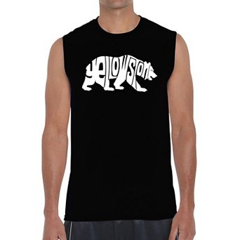 Yellowstone Bear - Men's Word Art Sleeveless T-Shirt