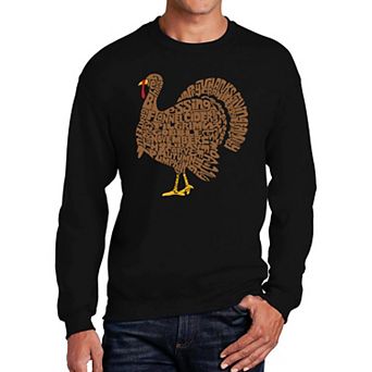 Thankgiving Turkey - Men's Word Art Crewneck Sweatshirt