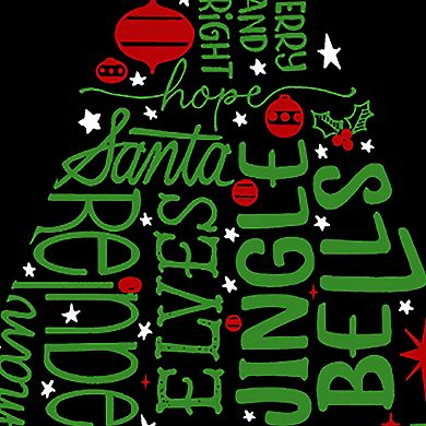 Holiday Christmas Tree - Men's Word Art Hooded Sweatshirt