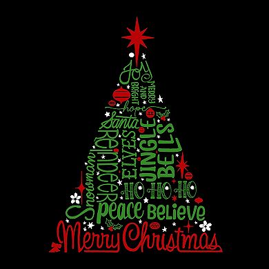Holiday Christmas Tree - Men's Word Art Hooded Sweatshirt