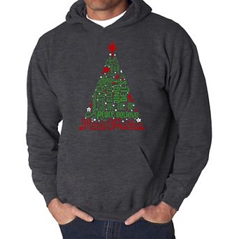 Holiday Christmas Tree - Men's Word Art Hooded Sweatshirt