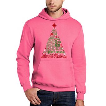 Holiday Christmas Tree - Men's Word Art Hooded Sweatshirt