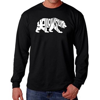 Yellowstone Bear - Men's Word Art Long Sleeve T-Shirt