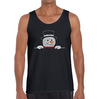 Peeking Snowman - Men's Word Art Tank Top