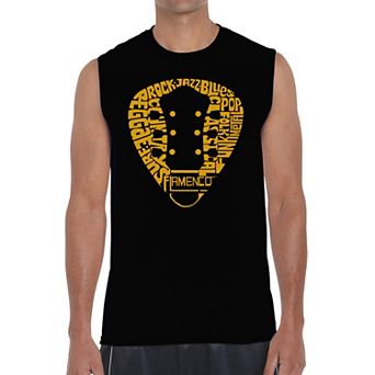 Guitar Pick Genres - Men's Word Art Sleeveless T-Shirt