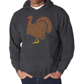 Thankgiving Turkey - Men's Word Art Hooded Sweatshirt