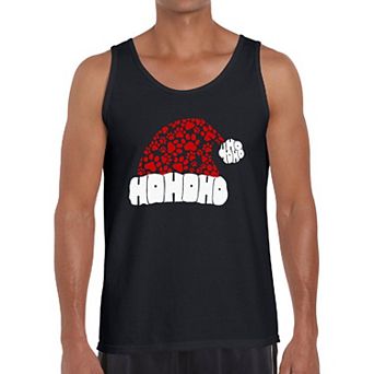 Paw Print Santa Hat - Men's Word Art Tank Top