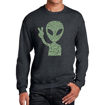 Peace Alien - Men's Word Art Crewneck Sweatshirt