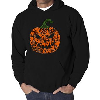 Halloween Pumpkin - Men's Word Art Hooded Sweatshirt