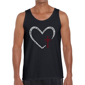Blessed Heart - Men's Word Art Tank Top