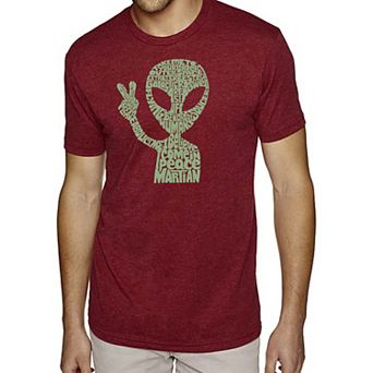 Peace Alien - Men's Premium Blend Word Art T-Shirt