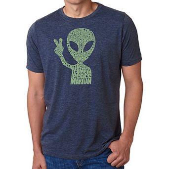 Peace Alien - Men's Premium Blend Word Art T-Shirt