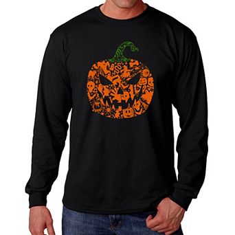 Halloween Pumpkin - Men's Word Art Long Sleeve T-Shirt
