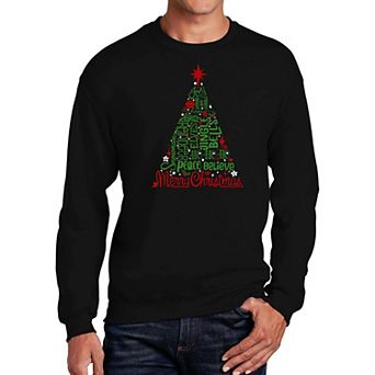 Holiday Christmas Tree - Men's Word Art Crewneck Sweatshirt