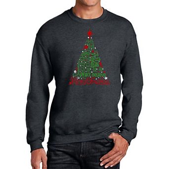 Holiday Christmas Tree - Men's Word Art Crewneck Sweatshirt