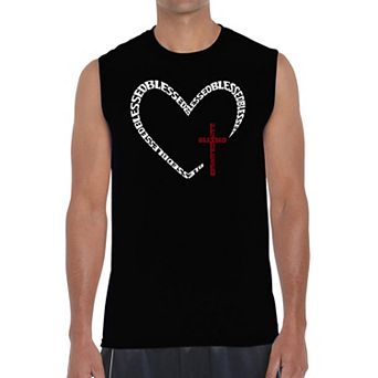 Blessed Heart - Men's Word Art Sleeveless T-Shirt