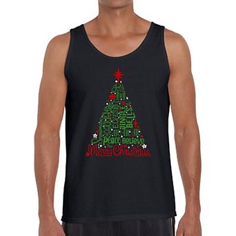 Holiday Christmas Tree - Men's Word Art Tank Top