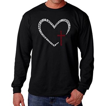 Blessed Heart - Men's Word Art Long Sleeve T-Shirt