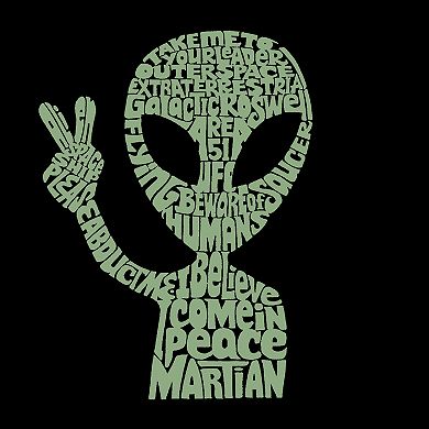 Peace Alien - Men's Raglan Baseball Word Art T-Shirt