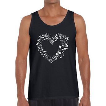 Sheet Music Heart - Men's Word Art Tank Top