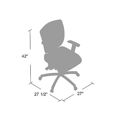 Swivel Task Chair, Commercial Multi-Tilt, Caster Wheels