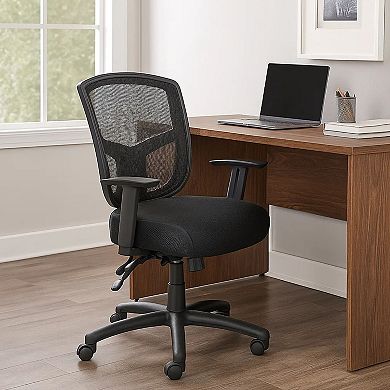 Swivel Task Chair, Commercial Multi-Tilt, Caster Wheels