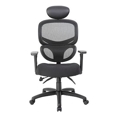 Multi-Function Task Chair, Headrest, Mesh, SereneSoft Padding