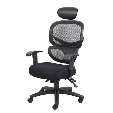 Multi-Function Task Chair, Headrest, Mesh, SereneSoft Padding