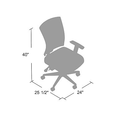 Rolling Task Chair, Mesh Back, 3 Paddle Adjustments