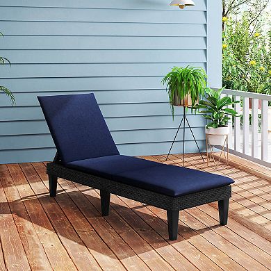 Costway Patio Lounge Chair Recliner Chair with 3-Position Adjustable Backrest & Cushion