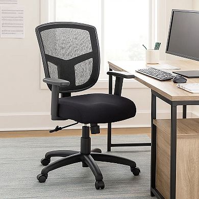 Swivel Task Chair, Synchro-Tilt, 5 Caster Wheels