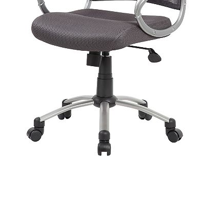 Rolling Task Chair, Pewter, Adjustable
