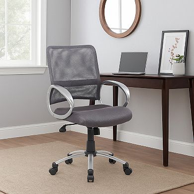 Rolling Task Chair, Pewter, Adjustable