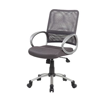 Rolling Task Chair, Pewter, Adjustable