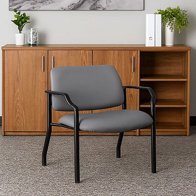 Wide Guest Chair, Antimicrobial Vinyl, 500 lbs