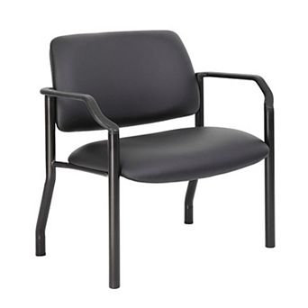 Wide Guest Chair, Antimicrobial Vinyl, 500 lbs