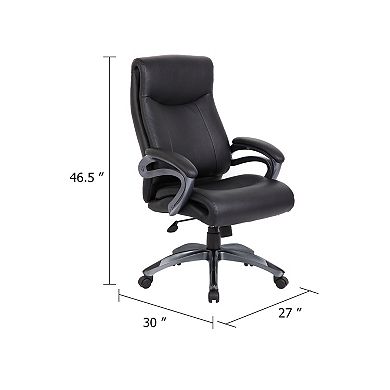 Rolling Executive Chair, Faux Leather
