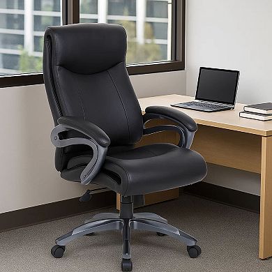 Rolling Executive Chair, Faux Leather