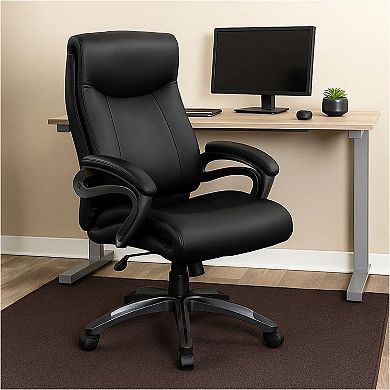 Rolling Executive Chair, Faux Leather