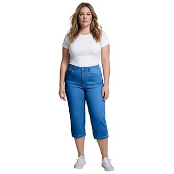 Avenue Women's Plus Size Butter Denim Straight Crop
