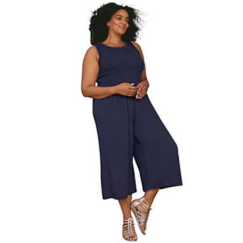 Avenue Women's Plus Size Annabelle Sleeveless Jumpsuit