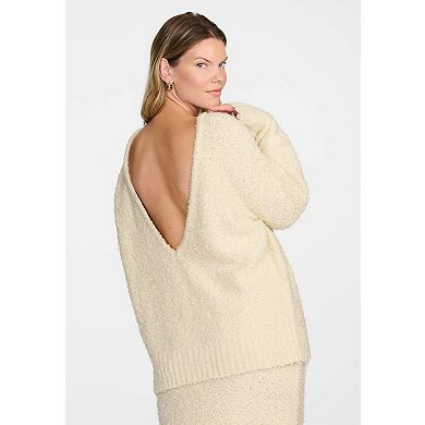 CUUP The Open-Back Sweater- Boucle