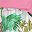 Rose Pink Palm Leaves